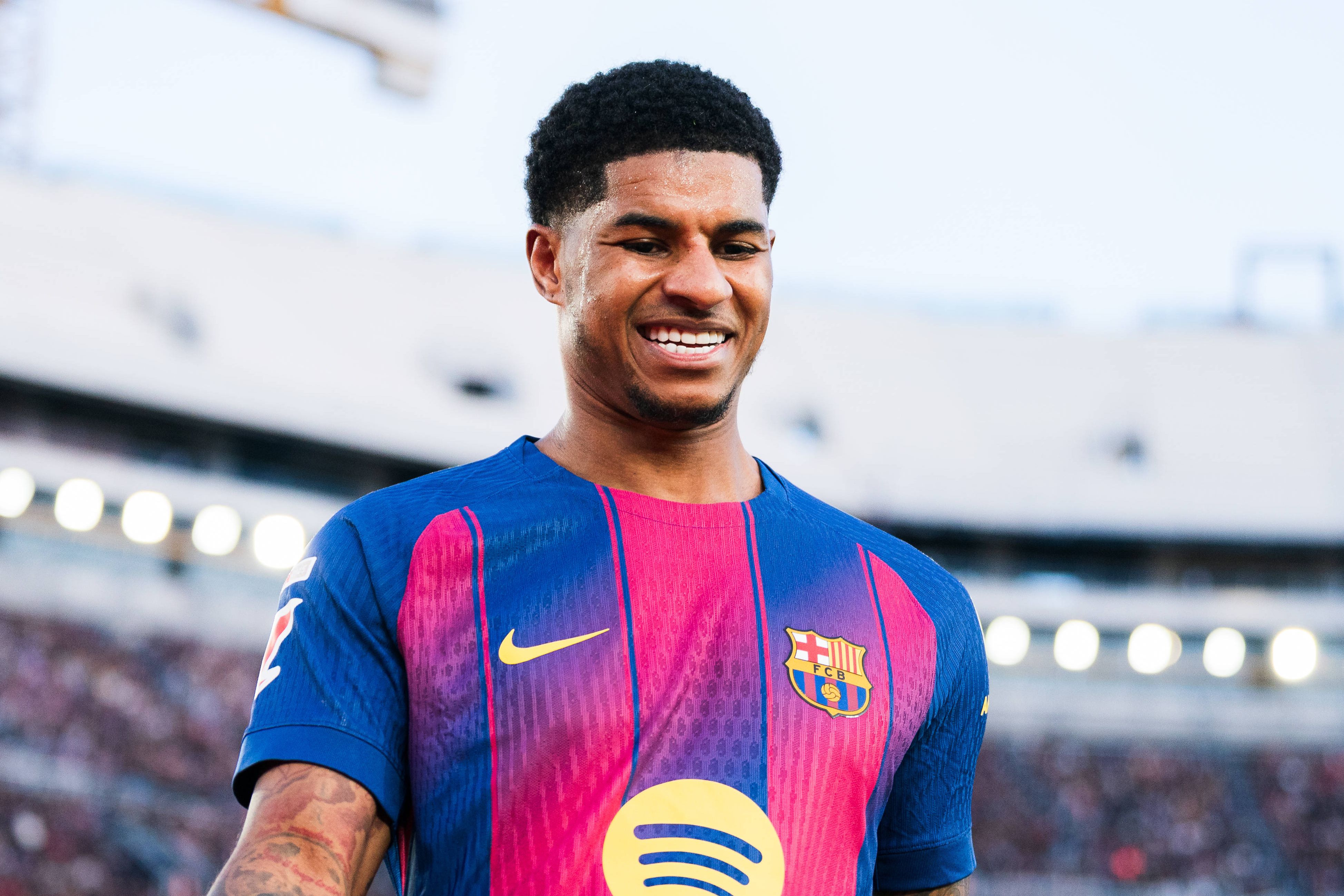 Marcus Rashford está cedido pelo Manchester United ao Barcelona esta temporada