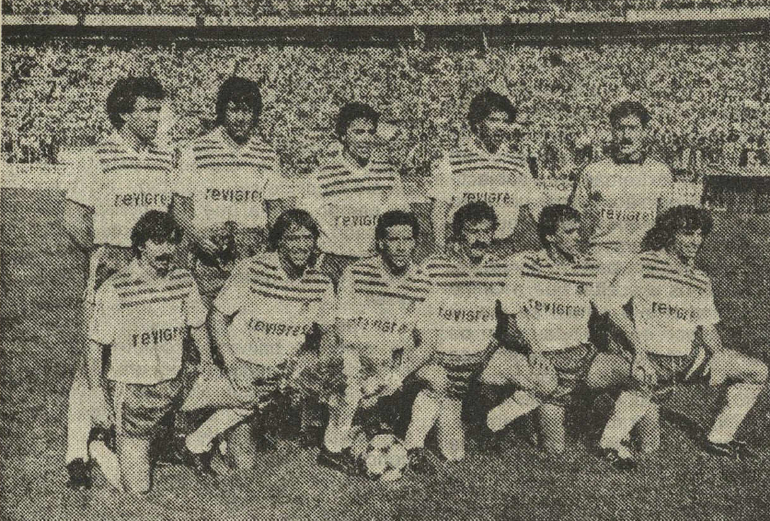 Jogo em que se sagrou campeão nacional pela primeira vez: FC Porto-Belenenses, 5-1, em 12 de maio de 1985 (primeiro da direita em baixo)