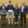 Frederico Gonçalves, Paulo Gomes, Alexandre Tverdohlebov, Diogo Domingos e Tomaz Morais na cerimónia de entrega das placas de certificação - Foto: Sporting CP
