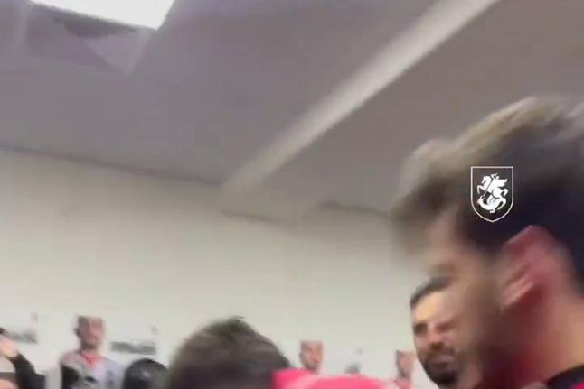 Jogadores da Georgia festejaram assim apuramento inédito para o Euro
