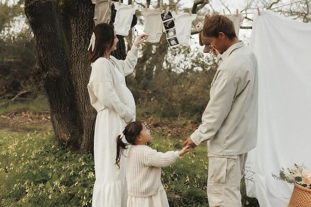 Morita e a mulher Reina, que já têm uma filha de três anos, anunciaram nova gravidez