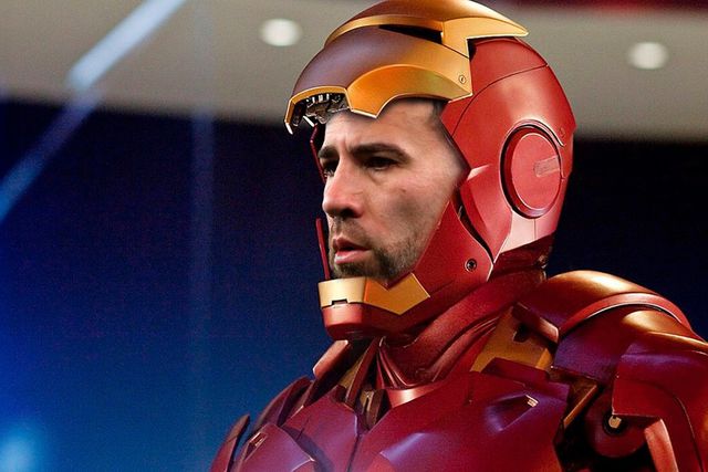 Otamendi na 'pele' de Iron Man (Diário Olé)