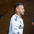 Neymar a representar o Santos