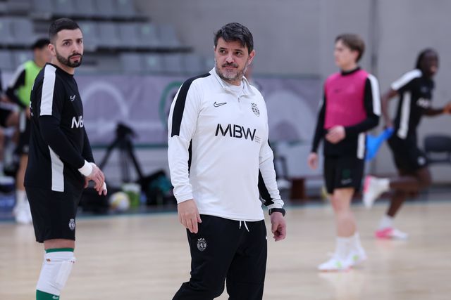 Nuno Dias durante treino do Sporting (Foto: FPF)