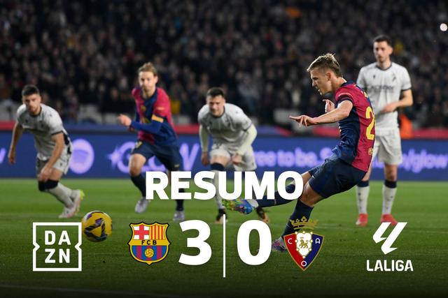 Barcelona domina Osasuna... mesmo a poupar (resumo)