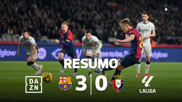 Barcelona domina Osasuna... mesmo a poupar (resumo)