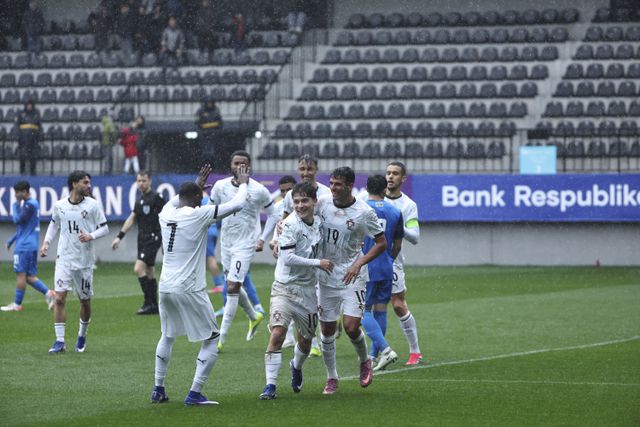 Gonçalo Moreira, do Benfica, em estreia na Seleção Sub-21 de Portugal - Foto: FPF