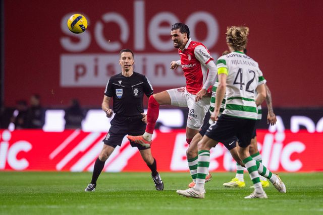 Florian Grillitsch no SC Braga-Sporting na Pedreira