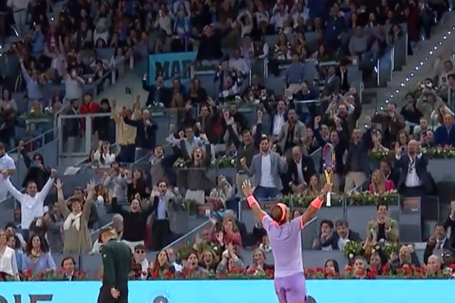 Vídeo: a arrepiante receção a Rafael Nadal em Madrid