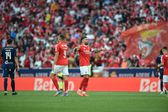 Otamendi fez o 6-0 do Benfica frente ao Aves SAD (foto: Miguel Nunes)