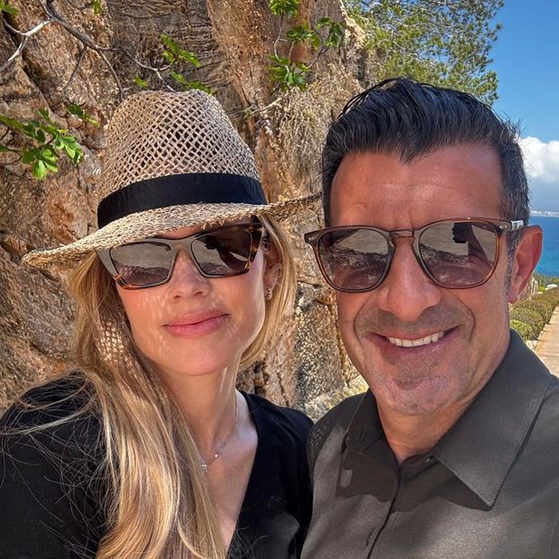 Figo partilhou foto ao lado da mulher, Helen Svedin (Foto: Instagram/Luís Figo)