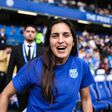 Kika Nazareth festeja qualificação do Barcelona para a final da Champions Feminina (foto: @FCBfemeni/X)