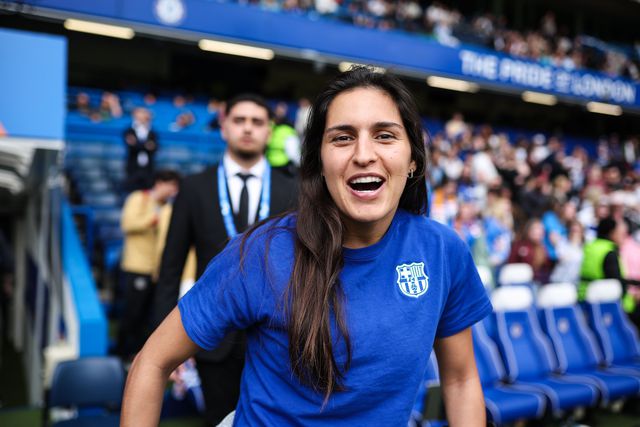 Kika Nazareth festeja qualificação do Barcelona para a final da Champions Feminina (foto: @FCBfemeni/X)