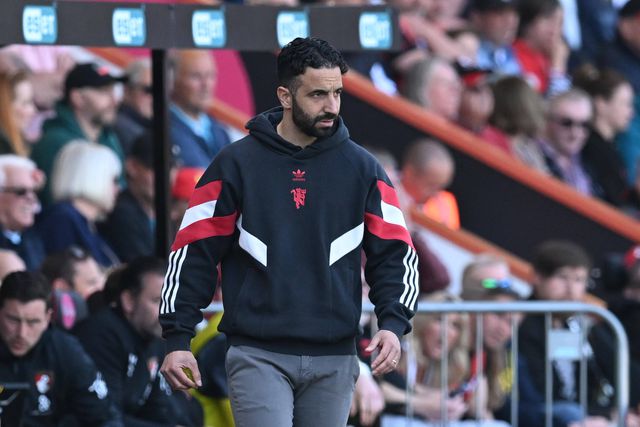 Ruben Amorim no empate (1-1) do Manchester United em Bournemouth