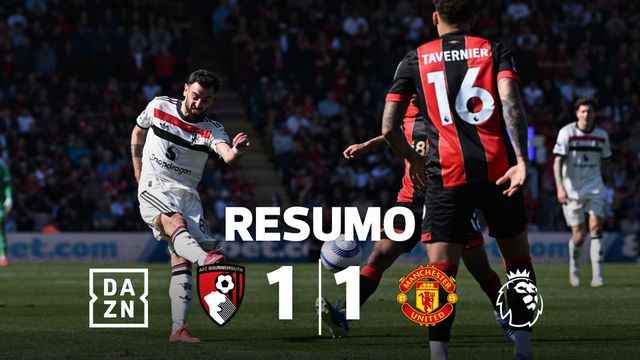 Golo na compensação resgata um ponto ao Manchester United (resumo)