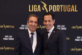 Reinaldo Teixeira, presidente da Liga Portugal, com Pedro Proença, antigo líder da Liga Portugal e eleito presidente da Federação Portuguesa de Futebol