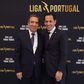 Reinaldo Teixeira, presidente da Liga Portugal, com Pedro Proença, antigo líder da Liga Portugal e eleito presidente da Federação Portuguesa de Futebol