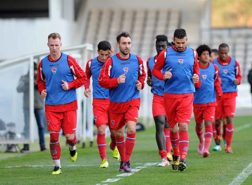 Diogo Valente num treino do Gil Vicente, em 2014/15 - Foto: A BOLA