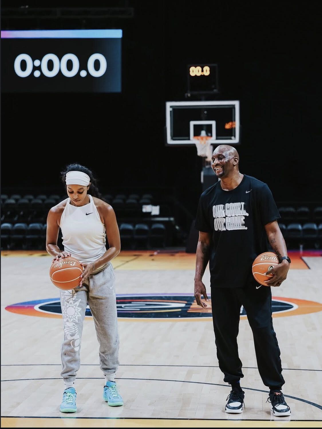 Lexie Brown e  pai, Dee Brown, antigo jogador dos Celtics