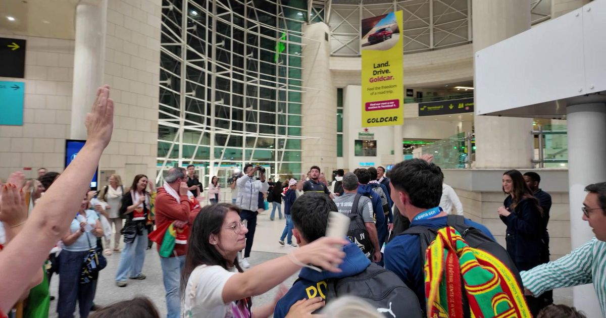 Chegada da seleção sub-20 de futebol de Praia