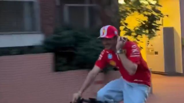 Depois de vencer GP do Mónaco, Leclerc foi para casa... de bicicleta!