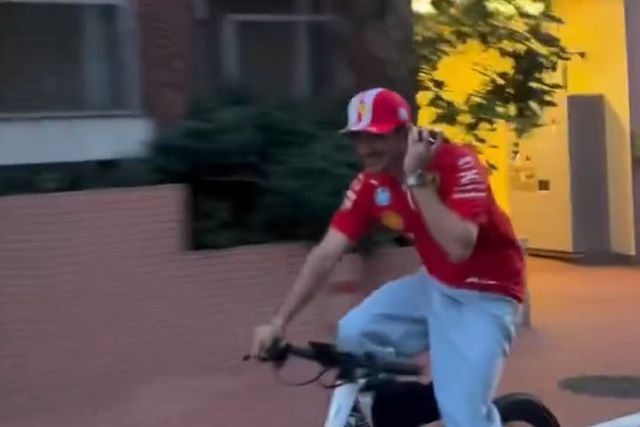 Depois de vencer GP do Mónaco, Leclerc foi para casa... de bicicleta!