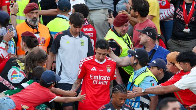 Tristeza de Di María após Taça perdida para o Sporting