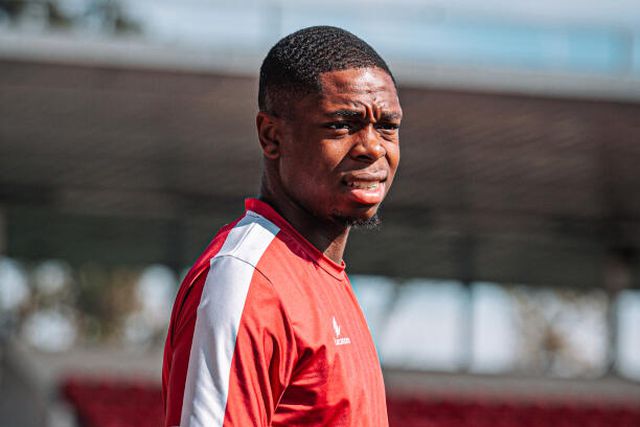 Marvin Elimbi foi um dos protagonistas da nova iniciativa do clube, mas é dúvida para o jogo com o Casa Pia. Fotografia: Gil Vicente