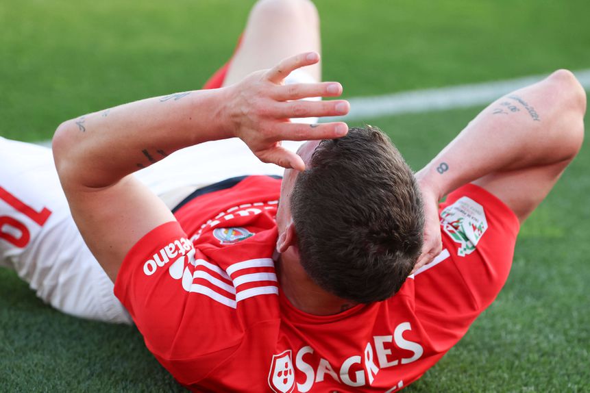 Belotti com as mãos na cabeça na final da Taça entre Benfica e Sporting (foto: IMAGO)