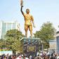 Estátua de Messi em Calcutá, na Índia, foi inaugura em dezembro último - Foto: D. R.