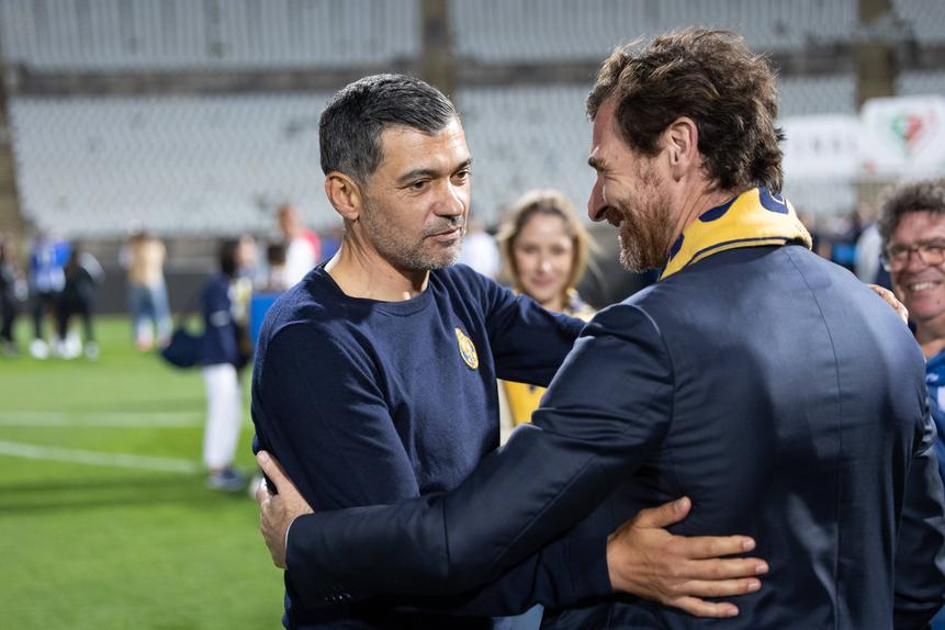 Villas-Boas e Sérgio Conceição no Jamor, após a conquista da Taça de Portugal em 2024