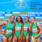 Portugal já tem vaga assegurada nas estafetas de 4x100 m: Lorène Bazolo, Tatjana Pinto, Beatriz Castelhano e Arialis Gandulla. Foto FPA