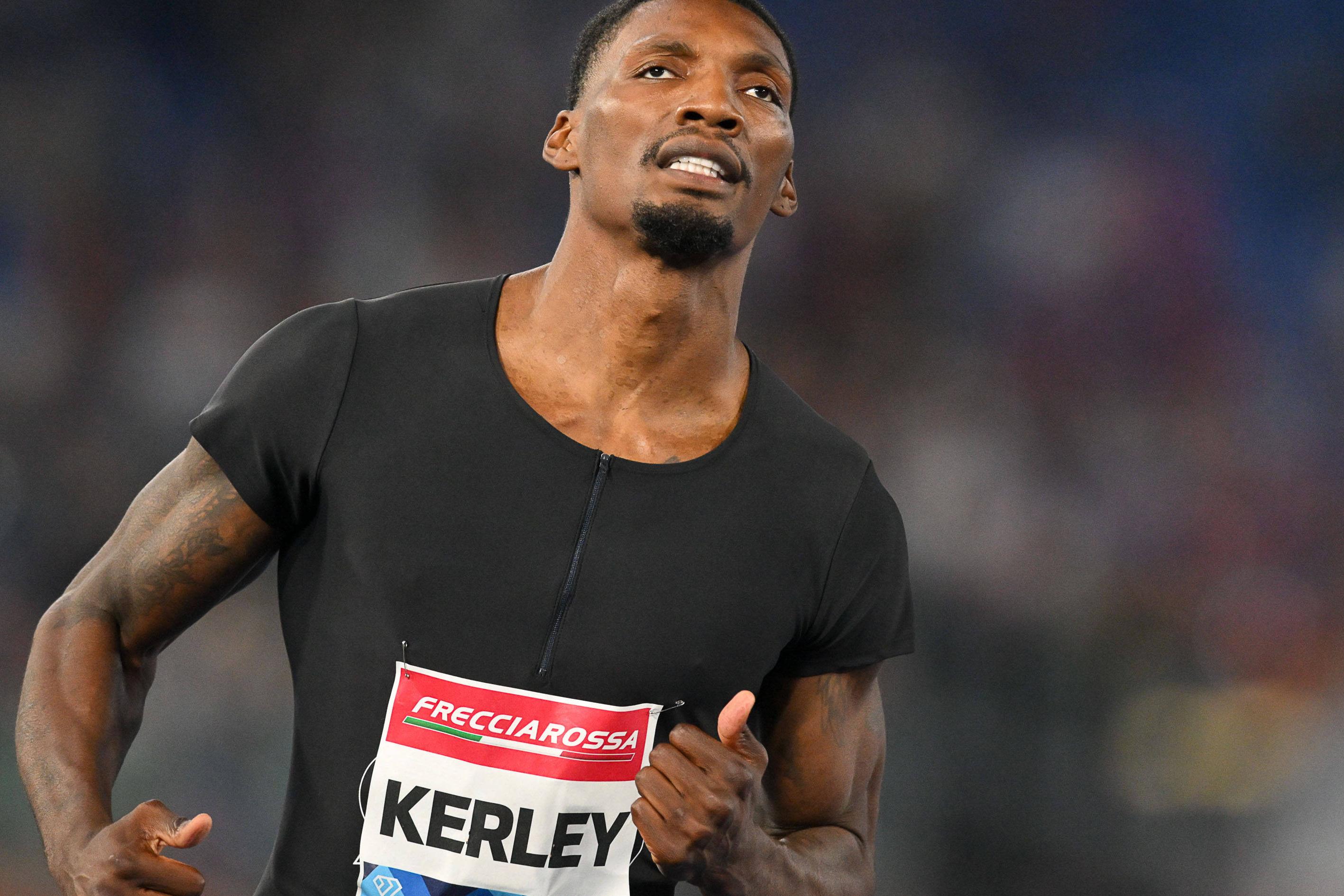 Kerley venceu os 100 metros ficou muito longe do recorde mundial de Bolt. IMAGO