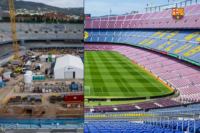 Vídeo: Barcelona mostra o antes e o agora de Camp Nou