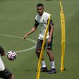 Kylian Mbappé no treino do Real Madrid em Palm Beach Gardens, Florida
