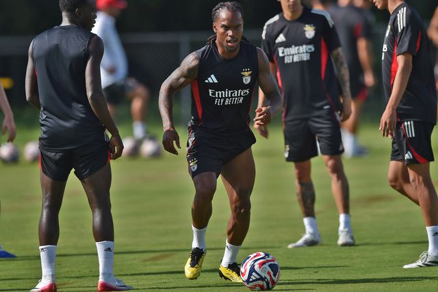 Renato Sanches no treino, em Tampa