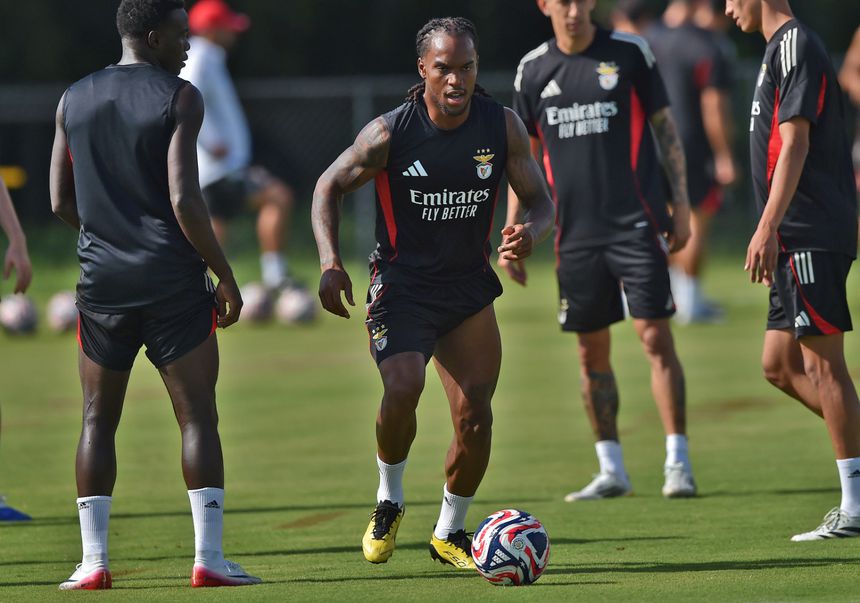 Renato Sanches no treino, em Tampa