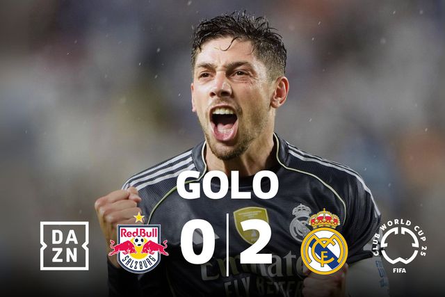 Vinícius de calcanhar para Valverde marcar