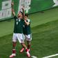 Raúl Jiménez a festejar golo