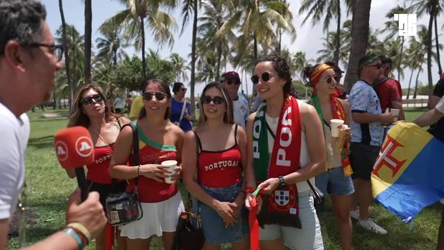 O ambiente no 'meeting point' de Portugal em Miami