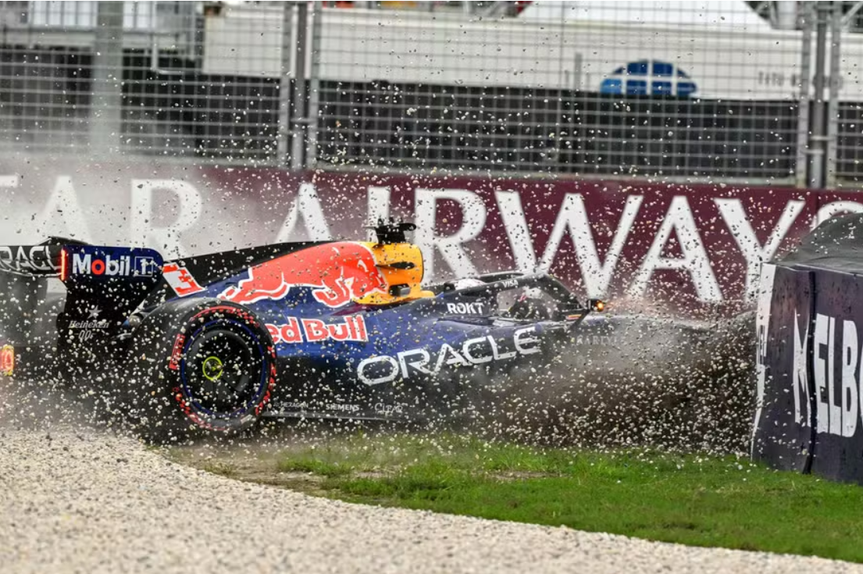 Acidente de Max Verstappen 
Foto: Paul Crock / AFP.
