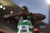 O camaronês Emmanuel Eseme venceu os 100 m nos Nacionais de clubes. IMAGO