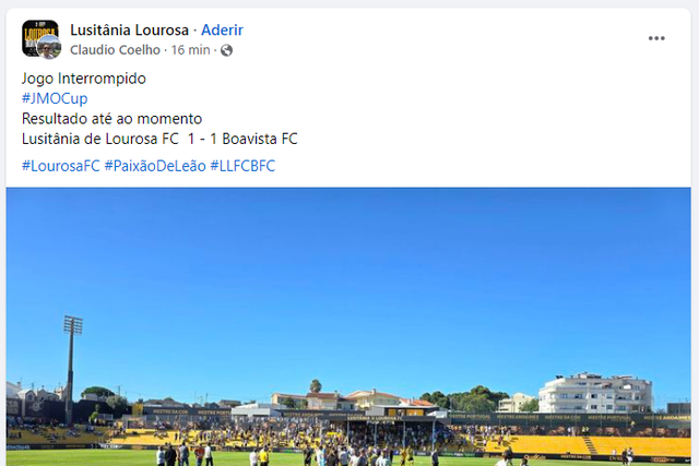 Lourosa-Boavista chega ao Ministério Público