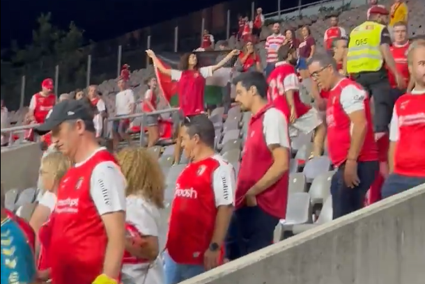 BE questiona Governo sobre a bandeira da Palestina retirada do estádio do SC Braga