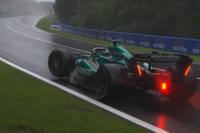 Vídeo: susto no GP da Bélgica com despiste de Lance Stroll