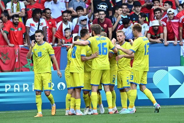 Paris 2024: Ucrânia vence Marrocos no tempo de compensação com menos um