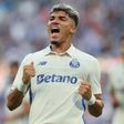 William Gomes a celebrar o golo da vitória