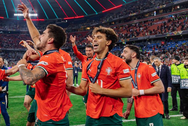 João Félix a celebrar a conquista da Liga das Nações por Portugal