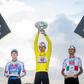 Evenepoel, Pogacar e Isac del Toro, o pódio da classificação geral do Tour 2026. IMAGO