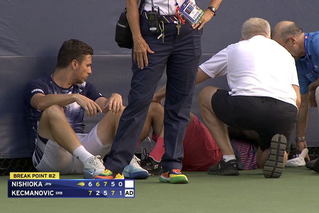 US Open: tenista japonês desmaiou em 'court'